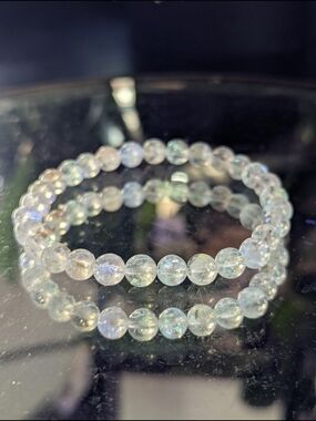 📤 LAST CALL 📤 AA+ Quality Herkimer Diamond Bead Crystal Bracelet Florescent